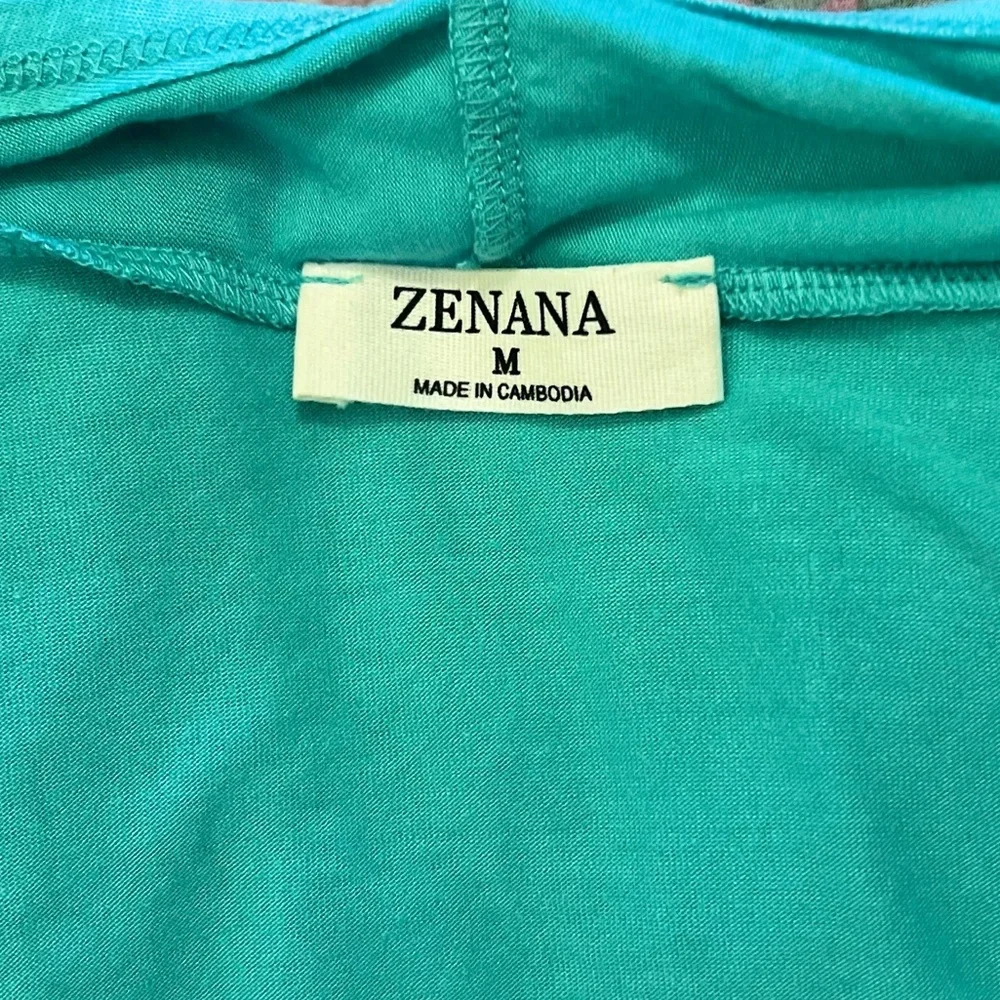 3/$19 Zenana outfitters teal sleeveless open front cardigan top